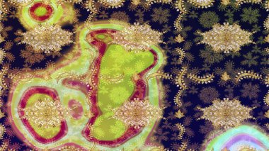 Çizim altın desenli bukleler. Gri renkte çizim deseni. Raster Golden eskiz kalıbı. Doğu tarzında altın elementler arabesk.