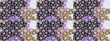 Üzerinde gelincikler ve vadi zambakları olan renkli çiçek desenli nakış deseni. Tekstil tasarımı için gri renkli geleneksel halk çiçekleri buketi.