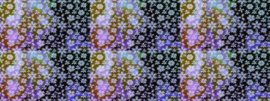 Tekstil tasarımı için doğal renklerde geleneksel halk çiçekleri buketi. Üzerinde gelincikler ve vadi zambakları olan renkli çiçek desenli nakış..