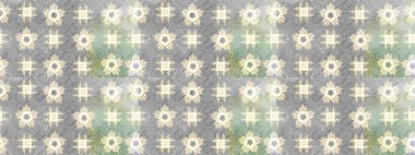 Raster illüstrasyonu. Gri renkli güzel bir tekstil. Suluboya çiçekli çiçek deseni.