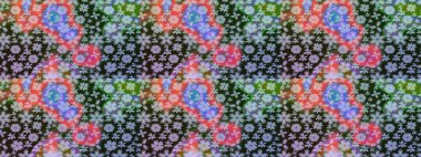 Vadinin gri renkli çiçekleri. Raster çiçek desenleri çiziyor..