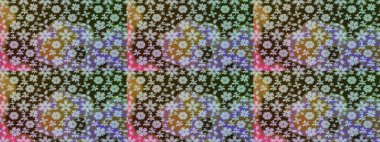 Kahverengi renklerde bahar çiçekleri. Çiçekli karalama şeklinde Raster çiçek deseni. Raster illüstrasyonu.