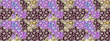 Renkli Bahar Teması eskiz kalıbı. Raster illüstrasyonu. Düz Çiçek Elementleri Tasarımı. Şirin çiçek elementleri. Çizim deseni Modaya uygun kumaş deseni.