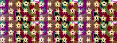 Karalama çiçekleri çizim kalıbı. Sanat, çiçeklere ilham verir ve arka plan bırakır. Raster deseni. Kahverengi el çizimi desen.