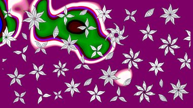 Yumuşak, mor renkte yaz çiçekleri. Raster illüstrasyonu. Raster çiçek desenli ve çiçekli..