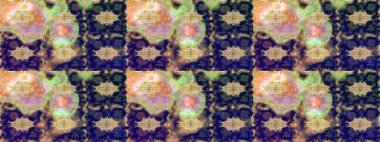 Altın elementli mavi renklerde altın eskiz deseni. Klasik altın desenli eskiz. Raster illüstrasyonu. Tekrarlayan ögelerle soyut arkaplan Raster.