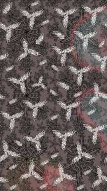 Düz Çiçek Elementleri Tasarımı. Renkli Yaz Temalı eskiz kalıbı. Yazdır. Güzel kumaş deseni. Güzel eskiz şekli. Raster çiçekli arka plan.