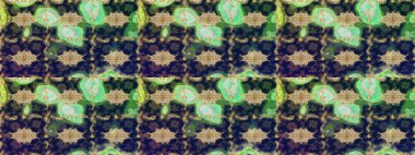 Raster altın çiçek süsü brokar kumaş ve cam desenli. Altın şablonu çiz. Altın elementli mavi renkler. Çiçek desenli altın metal..