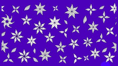 Nazik romantik baskı. Tatil havası. Bahar mevsimi. Raster güzel bir çiçek deseni çizmiş. Mor renkte çiçekler.