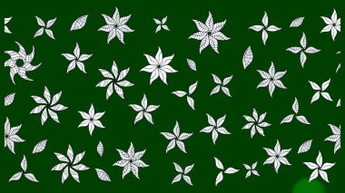 Vadinin yeşil renkli çiçekleri. Raster çiçek desenleri çiziyor..