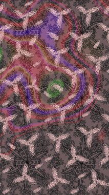 Sevimli çiçek raster deseni. Renkli Yaz Temalı eskiz kalıbı. Modaya uygun kumaş deseni. Düz Çiçek Elementleri Tasarımı.