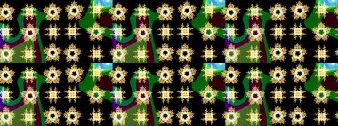 Raster illüstrasyonu. Kar taneleri siyah, yeşil ve kahverengi renklerde izole edilmiş. Kar Tanesi Simgesi. Raster illüstrasyonu.