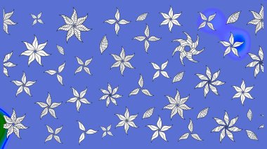 Çiçek deseni. Renkli Bahar Teması eskiz kalıbı. Raster güzel kumaş deseni çiziyor. Düz Çiçek Elementleri Tasarımı.