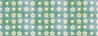 Raster illüstrasyonu. Mavi renkli çiçekler. Çiçek süsü ile kusursuz desen.