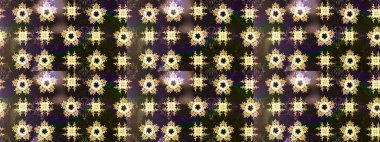 Raster Çiçek İllüstrasyonu 'nun şirin tekstili. Gri renkli etnik çiçeklerle zarif eskiz deseni.