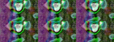 Çiçekli yeşil renkte bir çiçek deseni çiz. Suluboya tarzında yeşil renkte çiçekler.