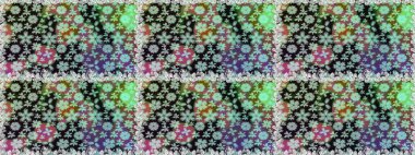 Küçük çiçekte güzel bir desen. Motley illüstrasyonu. Kusursuz. Moda baskıları için zarif bir şablon. Küçük renkli çiçekler. Çiçekli yaz çiçekleri.