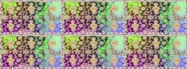 Altın çiçekli, pürüzsüz desen. Tarafsız renklerde altın element. Barok tarzında altın çiçekli süs. Damask arkaplanı.