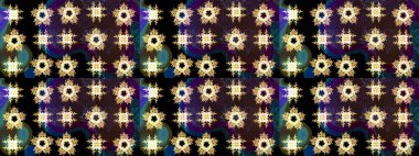 Renkli elementlerle Raster ilginç desen.