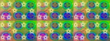 Kar tanesi renkli desen. Snowflakes desen. Raster kar taneleri arka plan. Renk arka plan üzerinde izole soyut kar taneleri ile düz tasarım. Raster illüstrasyon.