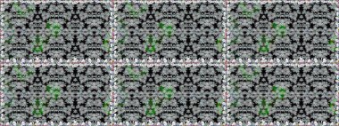 Gri renklerde. Anti-stres için soyut örnek sayfası. Raster illüstrasyonu.