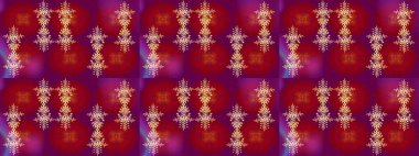 Son moda kar taneleri ve elementler onun kartlarını gösteriyor. Retro tarzı, kış elementleri. Kar taneleri tasarımı. Modern soyut tasarım posteri, kapak, kırmızı, mor ve turuncu renkli kart tasarımı.