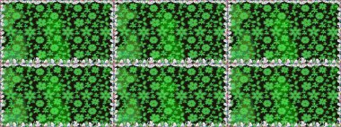 Çiçeksiz desenli arka plan. Gömlek baskısı için çiçek boyası. Yeşil renkte çiçekler.