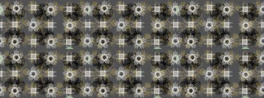 Gri, kahverengi ve nötr renklerde kar tanelerinden oluşan kış deseni. Kış konsepti Düz yatıyordu. Raster illüstrasyonu.