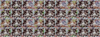 Güzel kumaş deseni. Tarafsız renklerde. Raster illüstrasyonunda kusursuz çiçek deseni. Raster illüstrasyonu.