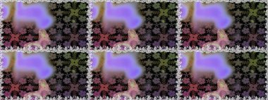 Raster illüstrasyonu. Güzel çiçekli kusursuz desen ve gri renkli yapraklar, suluboya çiçek deseni, duvar kağıdı, kart veya kumaş için fayanslı.