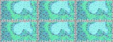 Raster illüstrasyonu. Mavi üzerine şirin kelebekler. Ambalajlar, duvar kağıtları, kumaş tasarımı ve kağıt için güzel bir arka plan. Renkli kelebeklerin kusursuz arka planı.