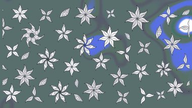 Soyut etnik raster çizim kalıbı. Arkaplan dokusu, duvar kâğıdı, çiçek teması tarafsız renklerde. Kabile sanatı boho baskısı, klasik çiçek arkaplanı.