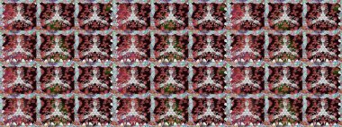 Düz Çiçek Elementleri Tasarımı. Raster Illustrasyon 'da moda olmayan çiçek deseni. Siyah renkli çiçekler. Renkli Yaz Temalı Kusursuz Arkaplan.