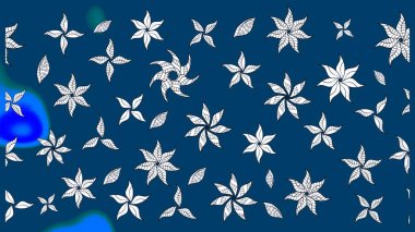 Simple cute pattern in small-scale flowers. Raster illustration. Floral sketch background for textile or book covers, manufacturing, wallpapers, print, gift wrap and scrapbooking.