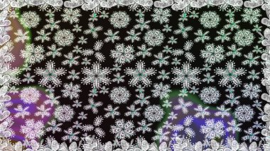 El çizimi. Güzel kumaş deseni. Çiçekler, dallar, bitkiler ve çiçekler. Raster illüstrasyonu.