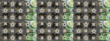 Basit bir kar tanesi. Gri, nötr ve yeşil renklerde şirin kar taneleri. Soyut duvar kâğıdı, ambalaj dekorasyonu. Kışın sembolü, mutlu noeller, mutlu yeni yıl kutlaması Raster illüstrasyonu..