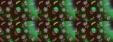 Güzel soyut kar taneleri raster tasarımı. Düz kar karalama ikonları, kar taneleri silueti kahverengi, yeşil ve gri renkler noel afişi, kartlar. Yeni yıl kar tanesi.