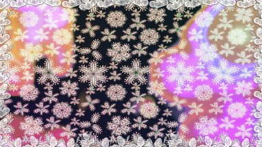 Raster Çiçek İllüstrasyonu güzel tekstil. Tarafsız renklerde etnik çiçeklerle kusursuz bir desen..