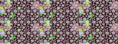 Kar tanelerinin soyut arkaplanı olan şirin bir Noel arkaplanı. Kahverengi ve gri kar taneleri. Raster illüstrasyonu. Renkler. Noel ve Yeni Yıl moda baskıları için tatil tasarımı.