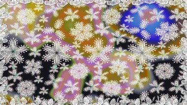 Raster illüstrasyonu. Kusursuz Tony kumaş deseni. Modaya uygun kumaş deseni. Küçük çiçekte sevimli çiçek deseni var..