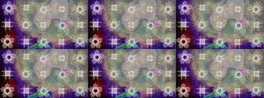 Tarafsız, gri ve kahverengi renkli, altın elementli klasik eskiz deseni. Raster illüstrasyonu.