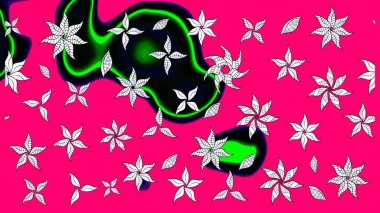 Mor renkte çiçekler. Raster düz çiçek çizim deseni. Tasarım hediye paketi, tebrik kartları, posterler ve afiş tasarımı.