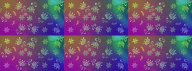 Soyut çiçek çizim kalıbı arka planı. Küçük çiçekteki sevimli çiçek deseni. Mor renklerde. Raster illüstrasyonu. Raster deseni.