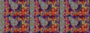 Renkli elementlerle Raster ilginç desen