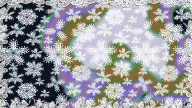 Kusursuz çiçek deseni. Asya tekstil tarzında. Raster illüstrasyonu. Gri renkli çiçekler. Raster illüstrasyonu.