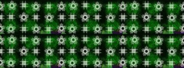 Kar taneleri radyal yeşil, siyah ve mavi renkler. Renkli arka planda güzel kar taneleri. Raster illüstrasyonu..