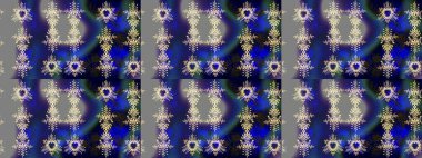 Kış kar tanesi, raster arka plan. Raster illüstrasyonu. Renkli arka planda izole kar taneleri. Yüzey için tekrarlanan doku, ambalaj kağıdı, mavi, gri ve mor renkler.