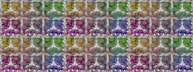 Elle boyanmış suluboya, dikişsiz çiçekler ve bitkiler. Tarafsız renklerde çiçekler.