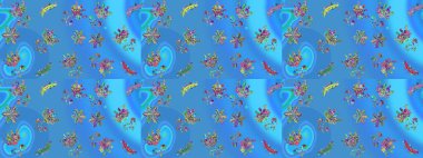 Raster Noel soyut renkli arka plan ve düşen kar tanesi. Noel süslemeleri ve Noel süslemeleri.