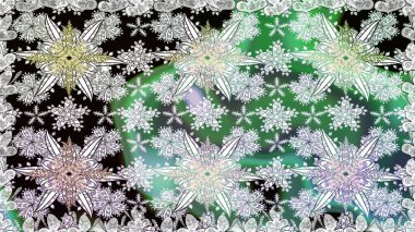 Çiçek ve yapraklı çiçek deseni. Küçük çiçekli şirin bir desen. Raster illüstrasyonu.